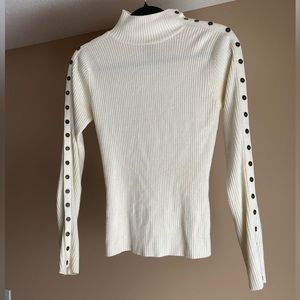 Dex Button Detail Turtleneck Sweater